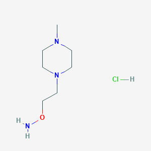 molecular formula C7H18ClN3O B12299872 O-(2-(4-methylpiperazin-1-yl)ethyl)hydroxylamine hydrochloride 