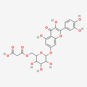 3-[[6-[2-(3,4-Dihydroxyphenyl)-3,5-dihydroxy-4-oxochromen-7-yl]oxy-3,4,5-trihydroxyoxan-2-yl]methoxy]-3-oxopropanoic acid