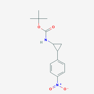 Carbamic acid, [2-(4-nitrophenyl)cyclopropyl]-, 1,1-dimethylethyl ester,trans-