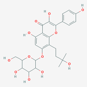 3,5-Dihydroxy-8-(3-hydroxy-3-methylbutyl)-2-(4-hydroxyphenyl)-7-[3,4,5-trihydroxy-6-(hydroxymethyl)oxan-2-yl]oxychromen-4-one