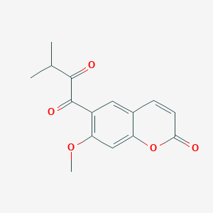 molecular formula C15H14O5 B12299896 6-(3-Methyl-2-oxobutyroyl)-7-methoxycoumarin 