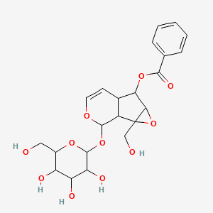 [2-(Hydroxymethyl)-10-[3,4,5-trihydroxy-6-(hydroxymethyl)oxan-2-yl]oxy-3,9-dioxatricyclo[4.4.0.02,4]dec-7-en-5-yl] benzoate