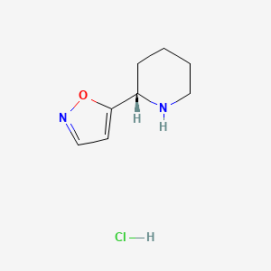 molecular formula C8H13ClN2O B12299951 (S)-5-(piperidin-2-yl)isoxazole hydrochloride 