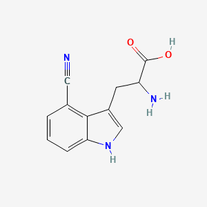 molecular formula C12H11N3O2 B12299952 4-Cyano-L-tryptophan 