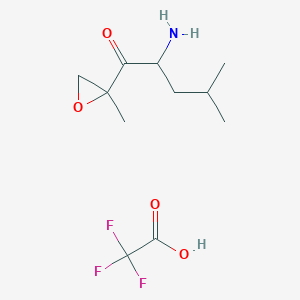 (R)-2-amino-4-methyl-1-((S)-2-methyloxiran-2-yl)pentan-1-one 2,2,2-trifluoroacetate