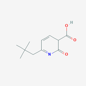 molecular formula C11H15NO3 B12299994 6-(2,2-dimethylpropyl)-2-oxo-3H-pyridine-3-carboxylic acid 