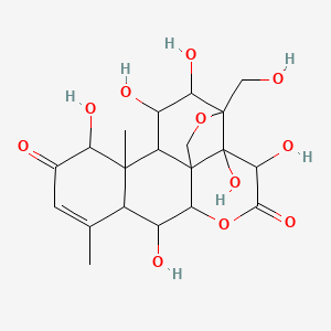 2,3,7,12,15,16-Hexahydroxy-17-(hydroxymethyl)-9,13-dimethyl-5,18-dioxapentacyclo[12.5.0.01,6.02,17.08,13]nonadec-9-ene-4,11-dione