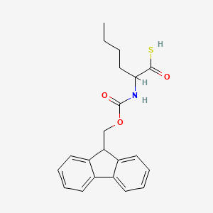 molecular formula C21H23NO3S B12300037 Fmoc-(S)-2-aminohexanethioic S-acid 