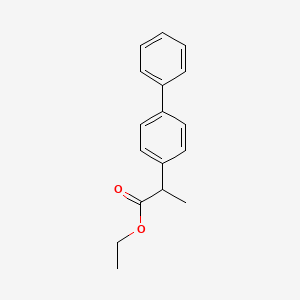 molecular formula C17H18O2 B12300051 Ethyl 2-([11'-biphenyl]-4-yl)propanoate 