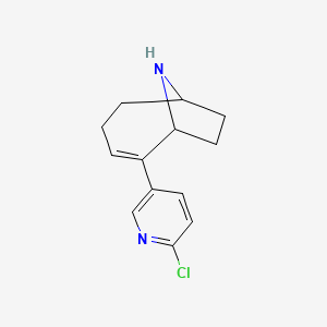 molecular formula C13H15ClN2 B1230006 5-(6-氯-3-吡啶基)-9-氮杂双环[4.2.1]壬-4-烯 CAS No. 200432-88-8