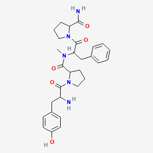 molecular formula C29H37N5O5 B12300080 L-Tyrosyl-L-prolyl-N-methyl-L-phenylalanyl-D-prolinamide 