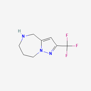 molecular formula C8H10F3N3 B12300090 2-(Trifluoromethyl)-5,6,7,8-tetrahydro-4H-pyrazolo[1,5-a][1,4]diazepine 