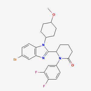 (S)-6-(5-Bromo-1-((1r,4S)-4-methoxycyclohexyl)-1H-benzo[d]imidazol-2-yl)-1-(3,4-difluorophenyl)piperidin-2-one