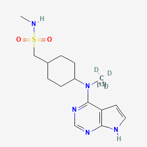 molecular formula C15H23N5O2S B12300133 Oclacitinib-13C-d3 