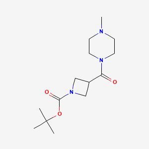 molecular formula C14H25N3O3 B12300139 Tert-butyl 3-(4-methylpiperazine-1-carbonyl)azetidine-1-carboxylate 