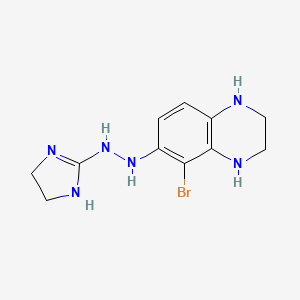 molecular formula C11H15BrN6 B12300145 1-(5-bromo-1,2,3,4-tetrahydroquinoxalin-6-yl)-2-(4,5-dihydro-1H-imidazol-2-yl)hydrazine 