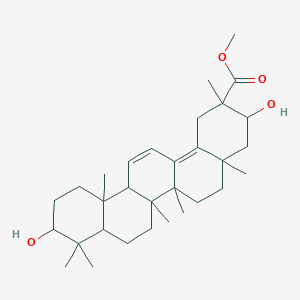 Oleana-11,13(18)-dien-29-oic acid, 3,21-dihydroxy-, methyl ester, (3be ta,20alpha,21alpha)-