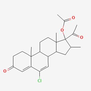 molecular formula C24H31ClO4 B12300178 (17-acetyl-6-chloro-10,13,16-trimethyl-3-oxo-2,8,9,11,12,14,15,16-octahydro-1H-cyclopenta[a]phenanthren-17-yl) acetate 