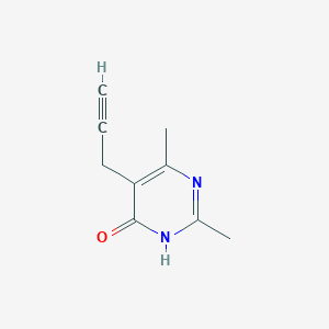 molecular formula C9H10N2O B12300195 2,6-Dimethyl-5-(prop-2-yn-1-yl)pyrimidin-4-ol 