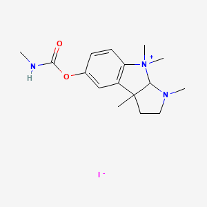 molecular formula C16H24IN3O2 B12300206 (3,4,4,8b-tetramethyl-2,3a-dihydro-1H-pyrrolo[2,3-b]indol-4-ium-7-yl) N-methylcarbamate;iodide 