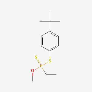 molecular formula C13H21OPS2 B12300241 S-(4-(1,1-Dimethylethyl)phenyl) O-methyl ethylphosphonodithioate CAS No. 2984-66-9