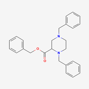 molecular formula C26H28N2O2 B12300279 Phenylmethyl 1,4-bis(phenylmethyl)-2-piperazinecarboxylate 