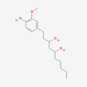 molecular formula C17H28O4 B12300291 1-(4-Hydroxy-3-methoxyphenyl)decane-3,5-diol 