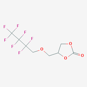 molecular formula C8H7F7O4 B12300292 4-[(2,2,3,3,4,4,4-Heptafluorobutoxy)methyl]-1,3-dioxolan-2-one CAS No. 181044-06-4