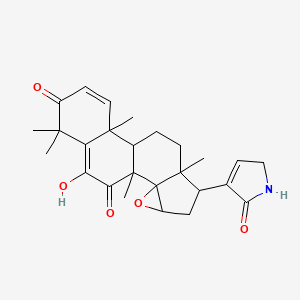 17-Hydroxy-1,7,11,15,15-pentamethyl-6-(5-oxo-1,2-dihydropyrrol-4-yl)-3-oxapentacyclo[8.8.0.02,4.02,7.011,16]octadeca-12,16-diene-14,18-dione