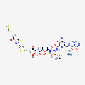 molecular formula C42H63N16O10S3+ B1230033 Deglycobleomycin A2 