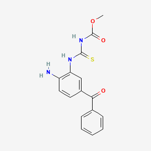 molecular formula C16H15N3O3S B1230034 4-Amino-3-(3'-methoxycarbonyl-2'-thioureido)benzophenone CAS No. 39070-62-7