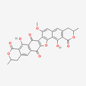 5,19-Dihydroxy-29-methoxy-9,23-dimethyl-8,16,22-trioxaheptacyclo[15.12.0.02,15.04,13.06,11.018,27.020,25]nonacosa-1(17),2(15),4(13),5,11,18,20(25),26,28-nonaene-3,7,14,21-tetrone