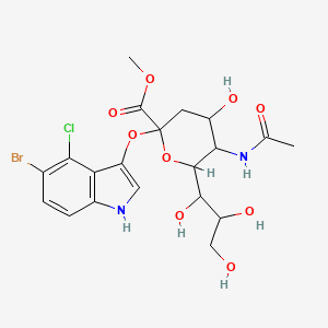 molecular formula C20H24BrClN2O9 B12300427 5-Bromo-4-chloro-3-indolyl-alpha-D-N-acetylneuraminic acid methyl ester 