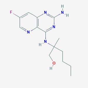 2-[(2-Amino-7-fluoropyrido[3,2-d]pyrimidin-4-yl)amino]-2-methylhexan-1-ol