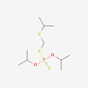 molecular formula C10H23O2PS3 B12300437 O,O-Diisopropyl S-isopropyl mercaptomethyldithiophosphate CAS No. 2667-52-9