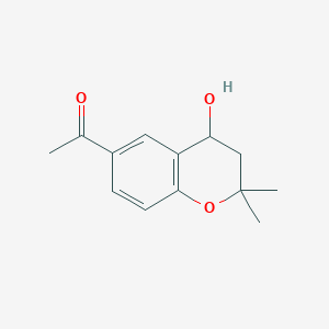 molecular formula C13H16O3 B12300503 1-(4-Hydroxy-2,2-dimethyl-3,4-dihydrochromen-6-yl)ethanone 