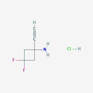 1-Ethynyl-3,3-difluoro-cyclobutanamine;hydrochloride