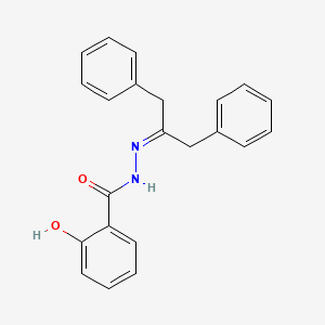 molecular formula C22H20N2O2 B1230062 N-(1,3-diphenylpropan-2-ylideneamino)-2-hydroxybenzamide 