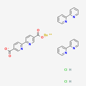 bis(2,2'-bipyridine-kappaN1,kappaN1')[[2,2'-bipyridine]-5,5'-dicarboxylato(2-)-kappaN1,kappaN1']-, dihydrochloride