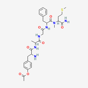 molecular formula C31H42N6O7S B12300650 H-DL-Tyr(Ac)-DL-Ala-Gly-DL-Phe-DL-N(Me)Met-NH2 