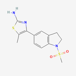 5-Methyl-4-(1-(methylsulfonyl)indolin-5-yl)thiazol-2-amine