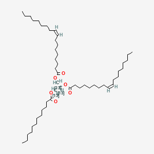 molecular formula C51H94O6 B12300658 1,2-Dioleoyl-3-Lauroyl-rac-glycerol-13C3 