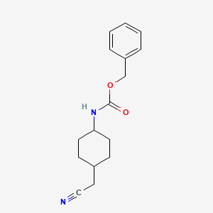 molecular formula C16H20N2O2 B12300663 Benzyl ((1r,4r)-4-(cyanomethyl)cyclohexyl)carbamate 