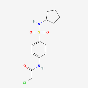 2-chloro-N-(4-(N-cyclopentylsulfamoyl)phenyl)acetamide