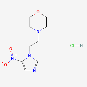 molecular formula C9H15ClN4O3 B12300687 4-(2-(5-Nitro-1H-imidazole-1-yl)ethyl)morpholine monohydrochloride CAS No. 94107-55-8