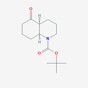 molecular formula C14H23NO3 B12300728 rac-tert-butyl (4aR,8aR)-5-oxooctahydroquinoline-1(2H)-carboxylate 