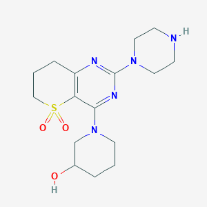 1-(5,5-dioxo-2-piperazin-1-yl-7,8-dihydro-6H-thiopyrano[3,2-d]pyrimidin-4-yl)piperidin-3-ol