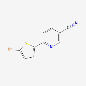 molecular formula C10H5BrN2S B12300773 3-Pyridinecarbonitrile, 6-(5-bromo-2-thienyl)- CAS No. 619334-37-1