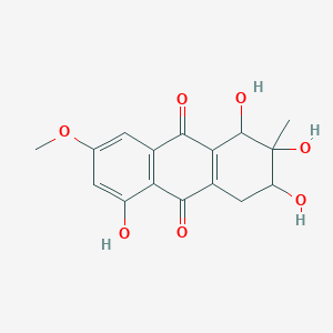 molecular formula C16H16O7 B12300792 2,3,4,8-tetrahydroxy-6-methoxy-3-methyl-2,4-dihydro-1H-anthracene-9,10-dione 