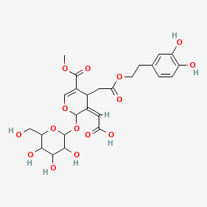 (2Z)-2-[4-[2-[2-(3,4-dihydroxyphenyl)ethoxy]-2-oxoethyl]-5-methoxycarbonyl-2-[3,4,5-trihydroxy-6-(hydroxymethyl)oxan-2-yl]oxy-4H-pyran-3-ylidene]acetic acid